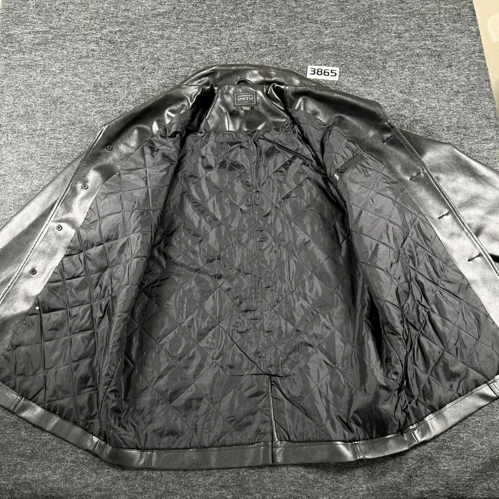 Whispering‎ Smith Jacket Mens Small Black Lined Button Front Racing Winter Wear